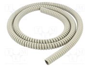 Spiral wrapping; PVC; grey; L: 1m; -30÷60°C; SP; Features: flexible PARTEX