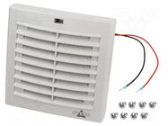 Fan: DC; axial; 120x120x81mm; 23m3/h; 51dBA; IP54; Cutout: 92x92mm STEGO