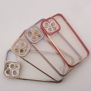 Fashion Case Case for Samsung Galaxy A13 5G Gold Frame Gel Cover White, Hurtel
