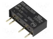 Converter: DC/DC; 1W; Uin: 5VDC; Uout: 3.3VDC; Iout: 303mA; SIP7; RYK RECOM