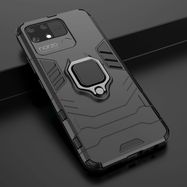 Ring Armor tough hybrid case cover + magnetic holder Realme Narzo 50A black, Hurtel