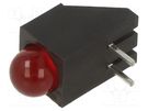 LED; in housing; red; 4.75mm; No.of diodes: 1; 20mA; 60°; 2÷2.5V LUMEX