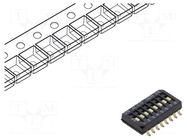 Switch: DIP-SWITCH; Poles number: 8; ON-OFF; 0.1A/50VDC; Pos: 2; SMT TE Connectivity