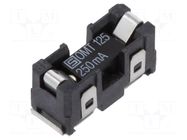 Fuse: fuse; 250mA; 125VAC; 125VDC; time-lag; ceramic; SMD; OMZ 125 SCHURTER