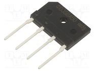 Bridge rectifier: single-phase; Urmax: 600V; If: 4A; Ifsm: 80A; flat SHINDENGEN