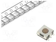 Microswitch TACT; SPST-NO; Pos: 2; 0.05A/24VDC; SMT; none; 2.6N TE Connectivity