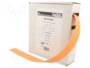 Heat shrink sleeve; glueless; 2: 1; 19mm; L: 5m; orange; polyolefine TASKER