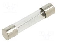 Fuse: fuse; 6.3A; 250VAC; quick blow; glass; 6.3x32mm; FSA; brass OPTIFUSE