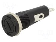 Fuse holder; 6.3x32mm; 20A; 250VAC; on panel; UL94V-2; polyamide OPTIFUSE