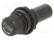 Fuse holder; 6.3x32mm; 10A; on panel; 250VAC; UL94V-1 