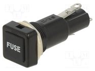 Fuse holder; 6.3x32mm; 10A; on panel; 250VAC; UL94V-1 