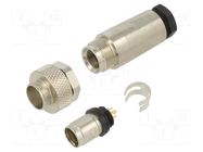 Connector: M9; plug; male; Plating: gold-plated; 125V; 3A; IP67; 712 BINDER