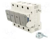 Fuse disconnector; D02; for DIN rail mounting; 63A; 400V; Poles: 4 MERSEN