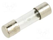 Fuse: fuse; 6.3A; 250VAC; medium time-lag; glass; 5x20mm; brass OPTIFUSE