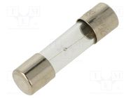 Fuse: fuse; medium time-lag; 600mA; 250VAC; glass; 5x20mm; brass OPTIFUSE