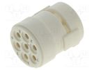 Connector: M23; contact insert; PIN: 7; female; for cable HUMMEL