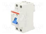 RCD breaker; Inom: 63A; Ires: 100mA; Max surge current: 5000A; IP20 ABB