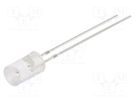 LED; 5mm; yellow; 100÷150mcd; 120°; Front: recessed; 12V; -30÷85°C OPTOSUPPLY