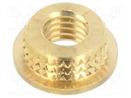 Threaded insert; brass; M5; BN 37905; L: 3mm; for plastic TAPPEX