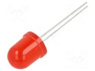 LED; red; 10mm; 500÷900mcd; 30°; Front: convex; 1.95÷2.5VDC KINGBRIGHT ELECTRONIC