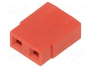 Connector: pin strips; jumper; female; PIN: 2; 3A; straight; 2.54mm HARWIN