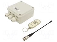 Wireless cutout power switch; wall mount; 230VAC; NO x2; IP56 ZAMEL