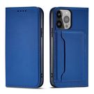 Magnet Card Case case for iPhone 14 flip cover wallet stand blue, Hurtel