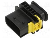 Connector: automotive; socket; male; PIN: 12; Type: w/o contacts TE Connectivity