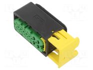 Connector: automotive; plug; female; for cable; PIN: 16; green; IP67 TE Connectivity