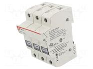 Fuse holder; for DIN rail mounting; 30A; 600VAC; Poles: 3; IP20 DF ELECTRIC