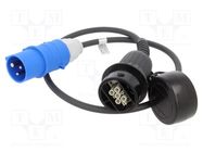 Cable: eMobility; 1x0.5mm2,3x2.5mm2; 230V; 3.7kW; IP44; 0.96m; 16A LAPP