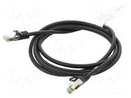 Patch cord; S/FTP; Cat 8.1; stranded; Cu; LSZH; black; 2m; 26AWG Goobay