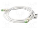 Patch cord; S/FTP; Cat 8.1; stranded; Cu; LSZH; white; 2m; 26AWG Goobay