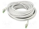 Patch cord; S/FTP; Cat 8.1; stranded; Cu; LSZH; grey; 15m; 26AWG Goobay