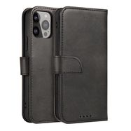 Magnet Case an elegant case cover with a flap and stand function iPhone 14 Max black, Hurtel
