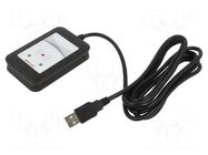 RFID reader; 4.3÷5.5V; USB; antenna; Range: 100mm; 88x56x18.5mm ELATEC