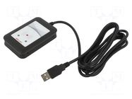 RFID reader; 4.3÷5.5V; USB; antenna; Range: 100mm; 88x56x18.5mm ELATEC