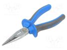 Pliers; half-rounded nose,elongated; 160mm; 506/1BI UNIOR