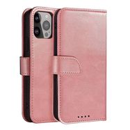 Magnet Case elegant case cover flip cover with stand function for iPhone 14 Pro pink, Hurtel