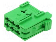 Connector: automotive; plug; female; JPT; PIN: 6; for cable; green TE Connectivity