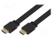 Cable; HDMI plug,both sides; PVC; 5m; black; HDCP 2.2,HDMI 2.0 Goobay