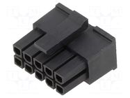 Connector: wire-board; plug; female; Micro-Fit 3.0; PIN: 10; nylon MOLEX