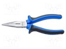 Pliers; half-rounded nose,elongated; 140mm; 506/1BI UNIOR