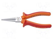 Pliers; insulated,round; carbon steel; 160mm; 476/1VDEBI UNIOR