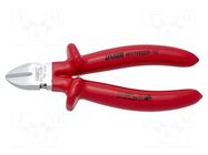 Pliers; side,cutting,insulated; carbon steel; 160mm; 461/1VDEDP UNIOR