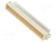 Connector: DIN 41612; socket; male; PIN: 96; angled 90°; THT; 2.54mm TE Connectivity