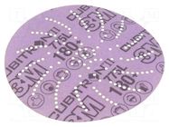Sanding plate; 125mm; Granularity: 180; with holes; Mounting: bur 3M