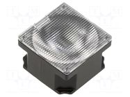 LED lens; square; polycarbonate; transparent; 11÷45°; H: 13.2mm LEDIL