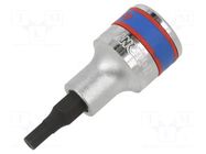 Socket; hex key,socket spanner; Size: HEX 5mm; 1/2" KING TONY