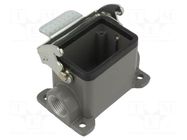 Enclosure for connectors: HDC; size 6B; with latch; angled; M20 MOLEX